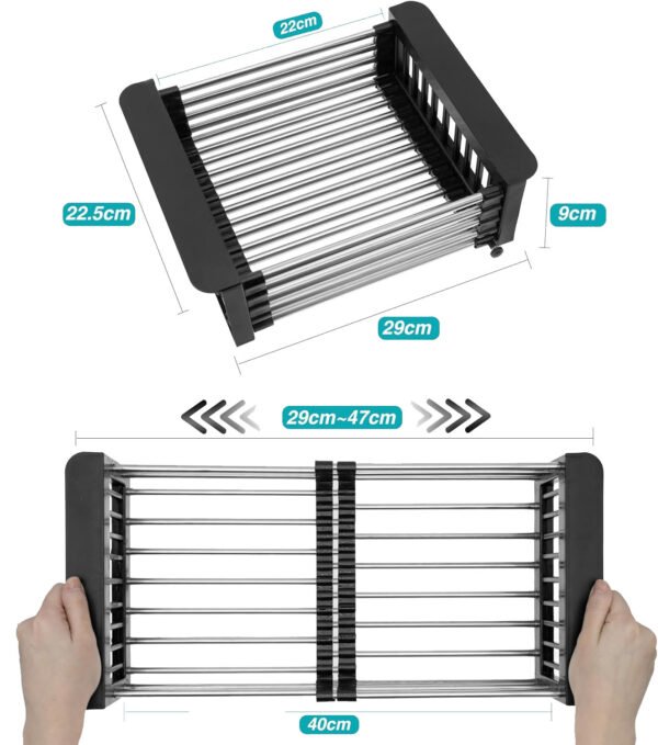Stainless Steel Retractable Drain Rack - Image 5