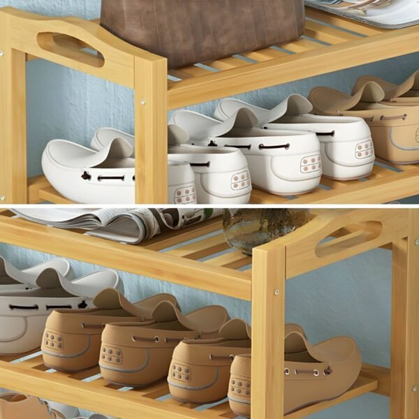 3 Tier Bamboo Shoe Rack - Image 7