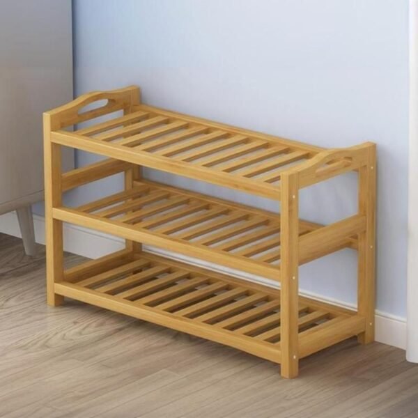 3 Tier Bamboo Shoe Rack - Image 4
