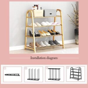 4 Layer Shoe Rack 12 Pairs