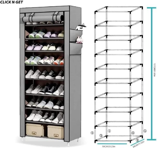 10  Layer shoe Rack - Image 2
