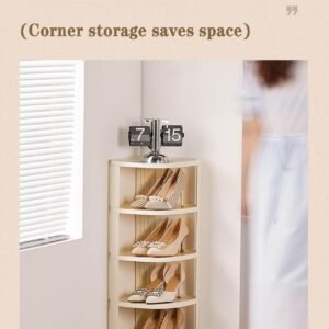 9-Layer Plastic Corner Shoe Cabinet