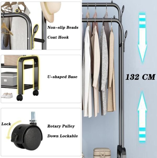 Dual Large, Heavy Clothes Drying Rack - Image 4