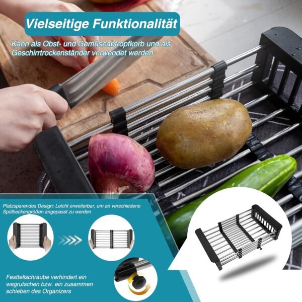 Stainless Steel Retractable Drain Rack - Image 11